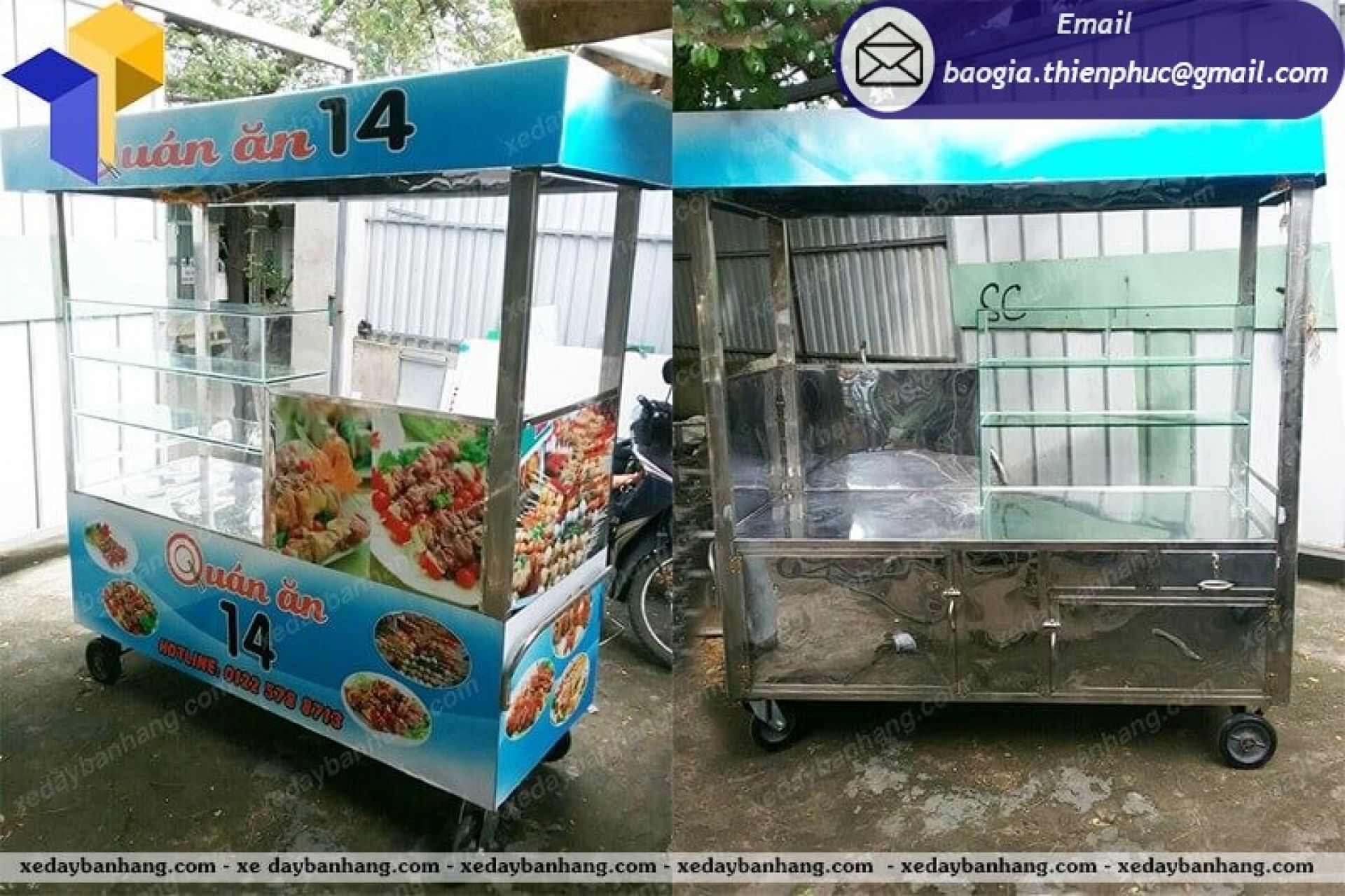 xe xiên que thức ăn  nhanh